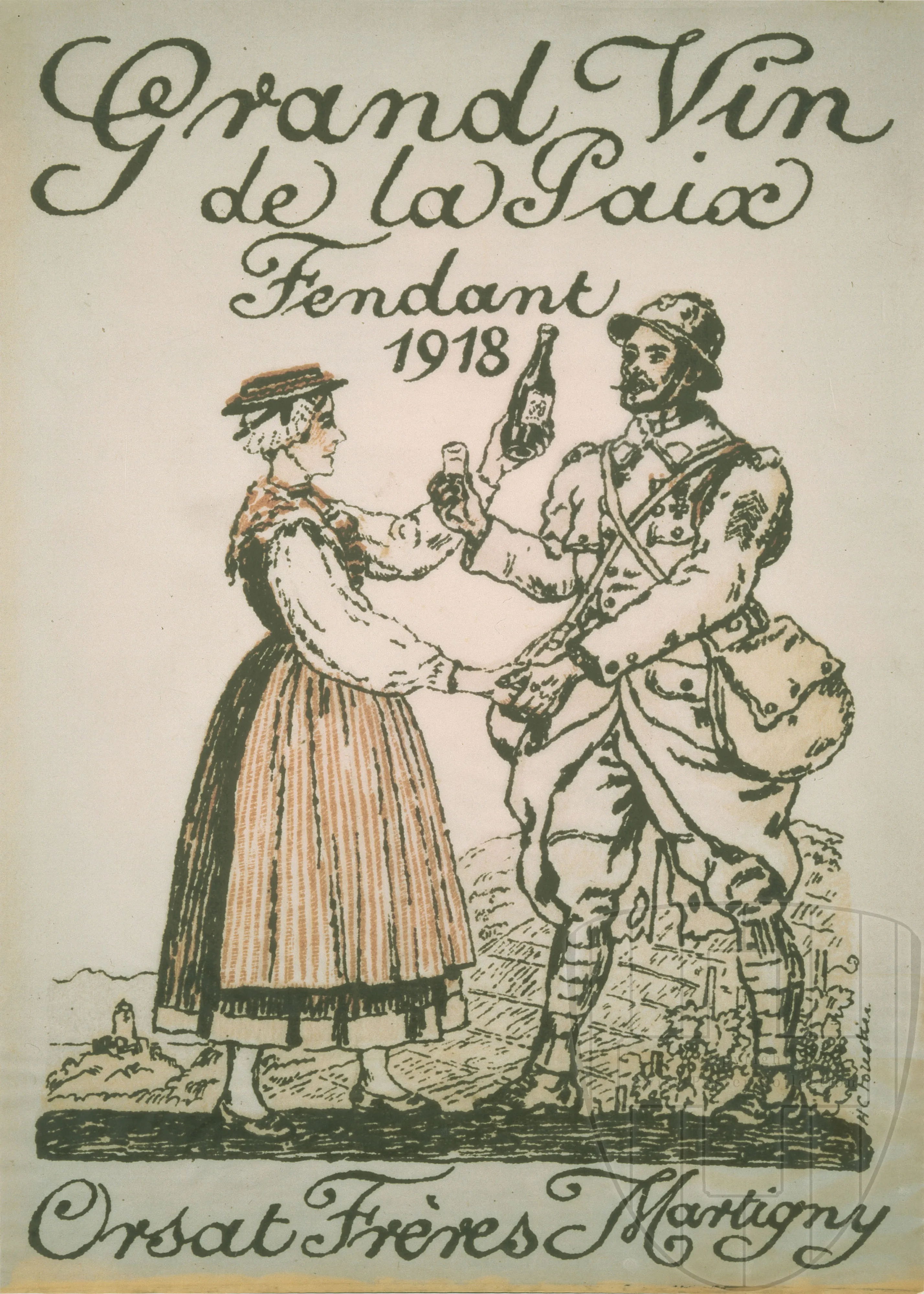 Grand vin de la Paix. Fendant 1918