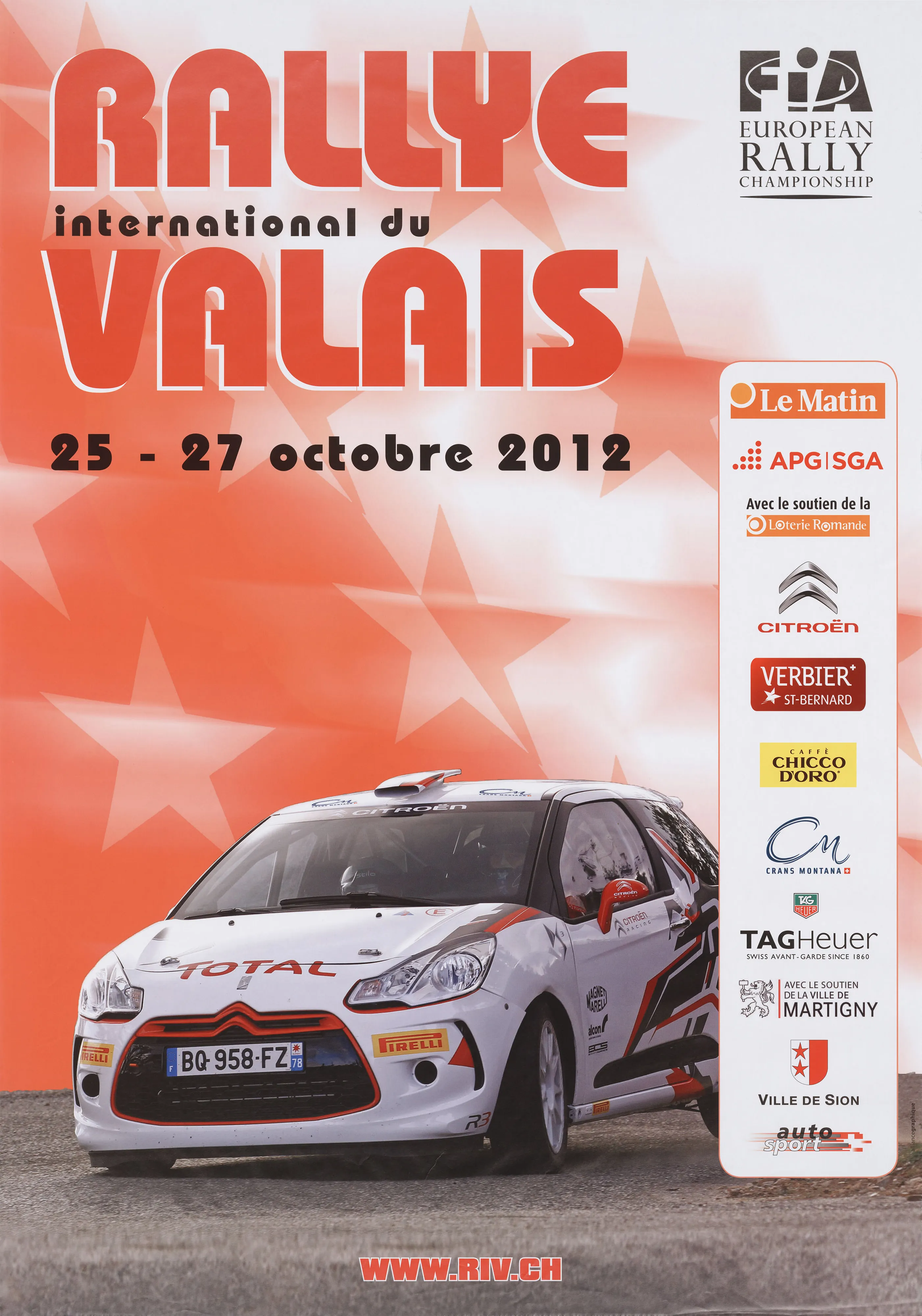 Rallye international du Valais, 25 – 27 octobre 2012