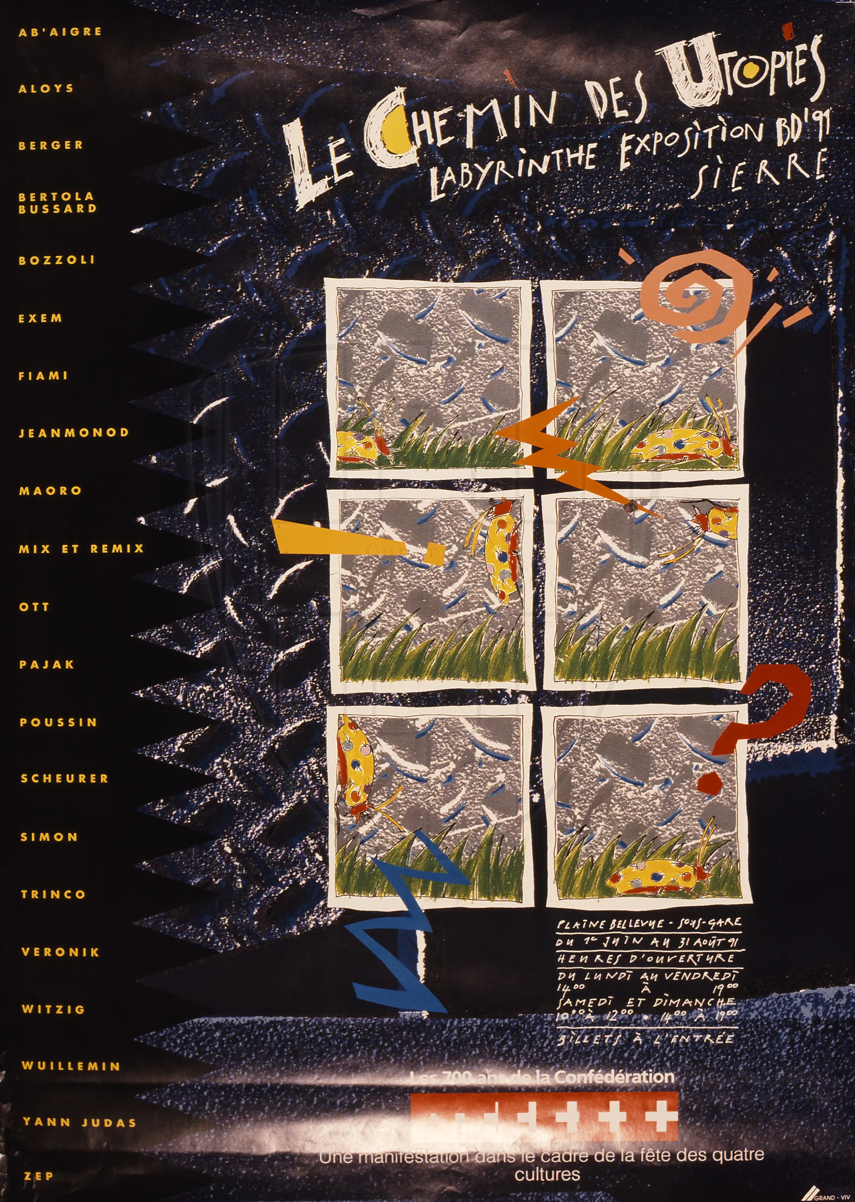 Le chemin des utopies, labyrinthe exposition BD’ 91